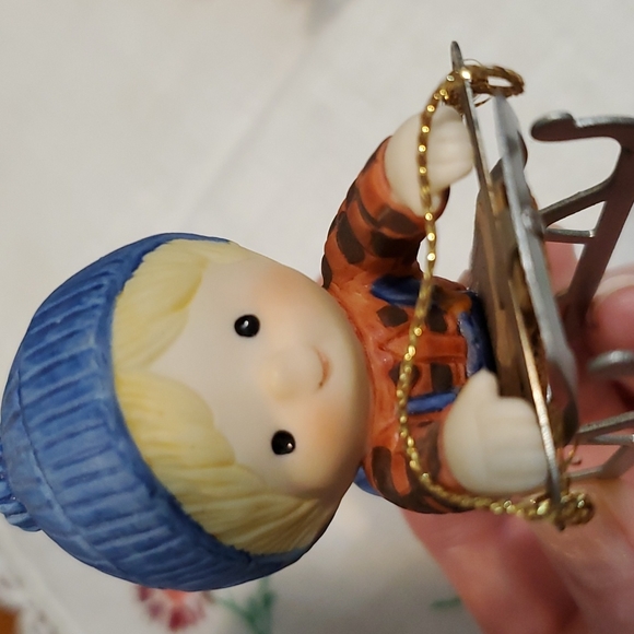 DECOR Enesco Porcelain Adorable 1981 Porcelain 2 Country Cousins Boy & Girl - Picture 4 of 16